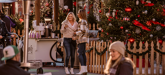 Winter outdoor shopping