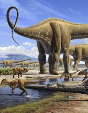 A photo of dinosaurs