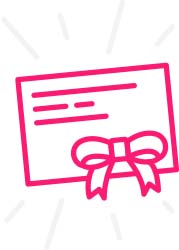 Gift certificate icon.