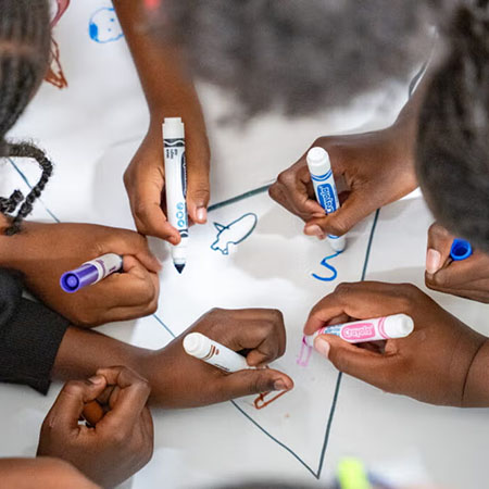 Students in The Bahamas learning about shark conservation with Sandals Foundation and Georgia Aquarium