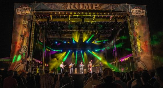 ROMP Festival logo featuring the 2025 artist lineup