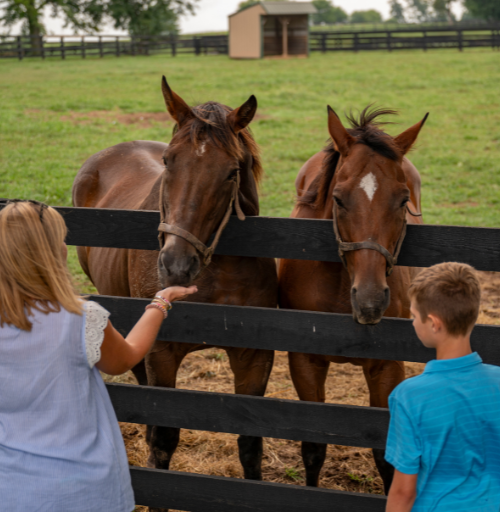 A family gets up close & personal with stars of the track.