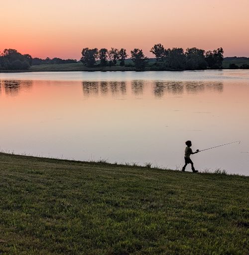 sunset fishing