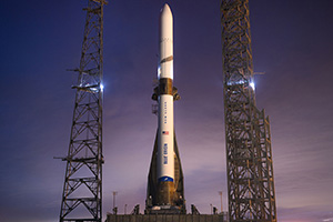 a rocket on a launch pad