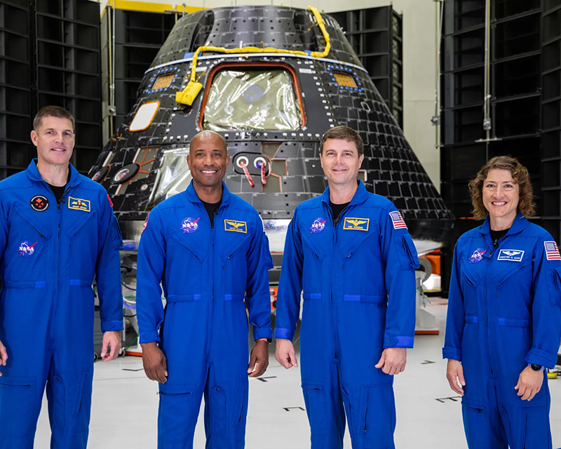 a group of people in blue uniforms