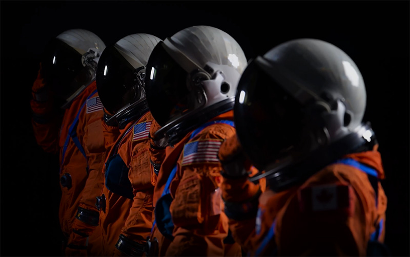 a group of people in blue uniforms