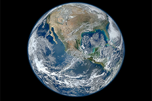 a planet earth from space