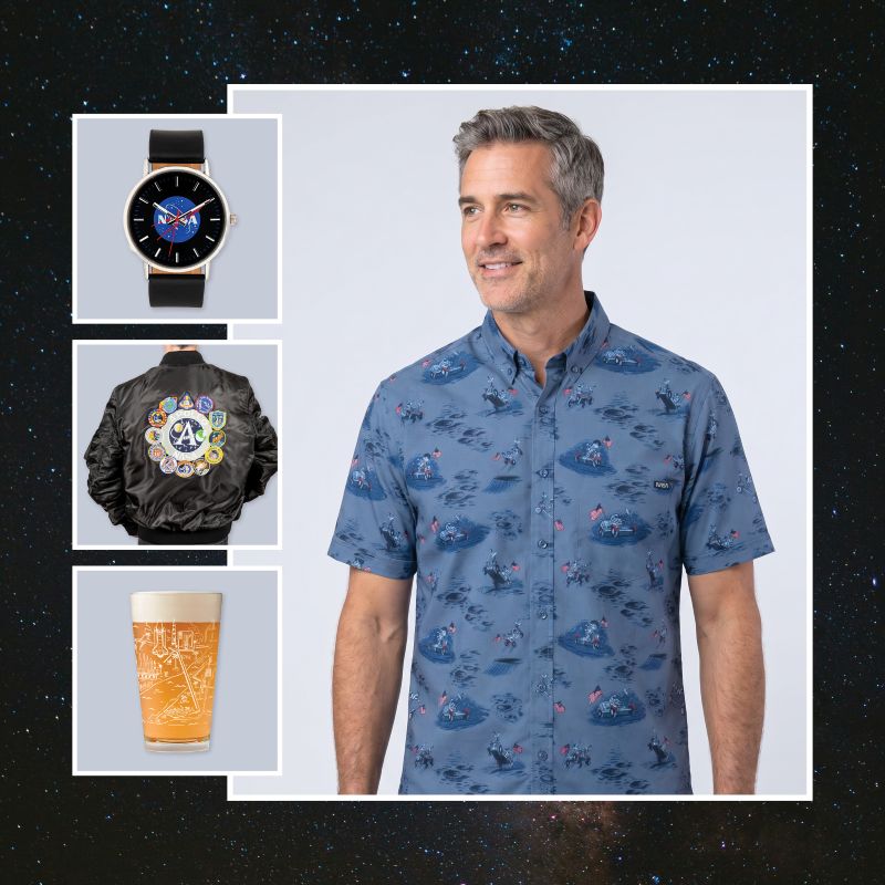 a man in a blue shirt