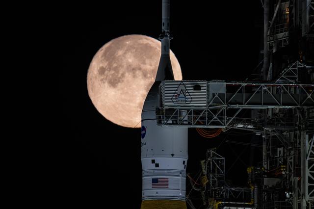 a moon in the sky