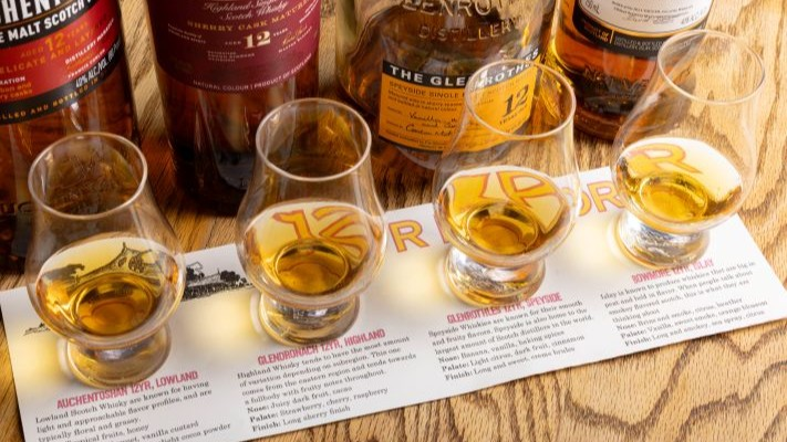 12 Year Explorer Scotch Flight from Tam O'Shanter