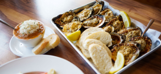 dish of oysters