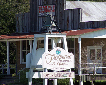 An up-close view of Frogmore Plantation & Gins.