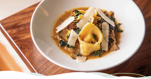 Duck and mortadella tortellini from Zasu.
