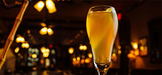 A French 75 cocktail