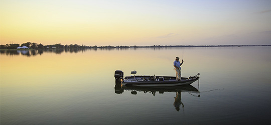 Fishing at Poverty Point Reservoir State Park