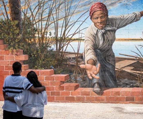 Picture of the Tubman Mural in Cambridge by Michael Rosato.