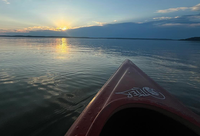 Here’s an epic way to end the day: a guided sunset paddle on Mallows Bay from the Atlantic Kayak Company.