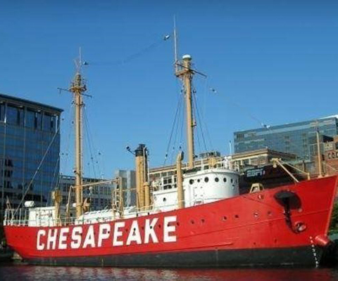 Picture of the Chesapeake, one of the historic ships in Baltimore's Inner Harbor.