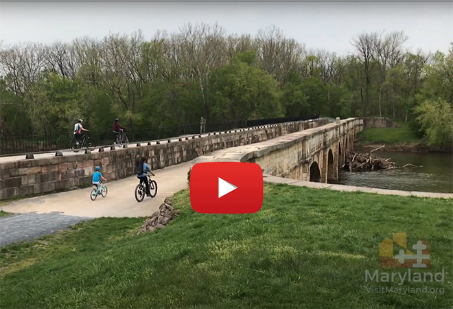 Video of people on a trip on the C&O Canal Scenic Byway.