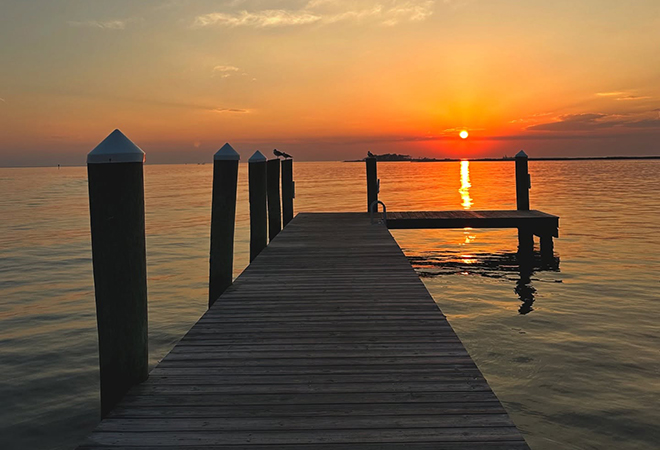 Signs of spring surround the 1879 Hooper Strait Lighthouse.