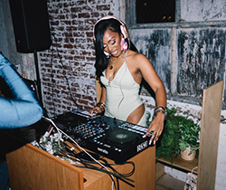 A live DJ at the Memphis Brooks Museum of Art