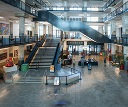 Inside the concourse at Crosstown Concourse.