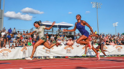 Two women race during Ed Murphey Classic.