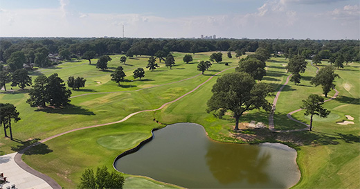 Eerial image of The Links at Pine Hill golf course