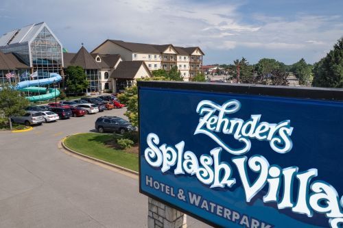 The exterior of the water park at Zehnder's Splash Village. 