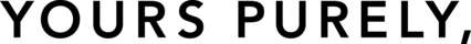 A text logo the reads "Yours Purely".