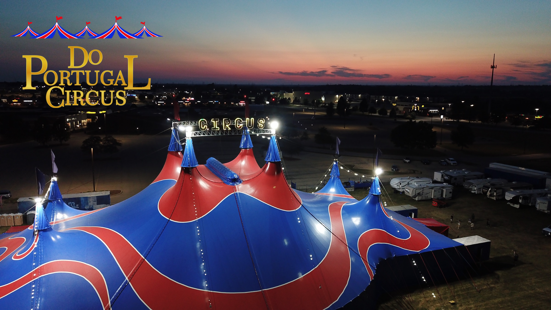 the blue and red do portugal circus tent 
