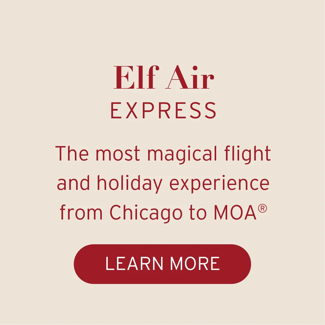 Elf Air Express  Take Flight Together  The most magical flight and holiday experience from Chicago to MOA®