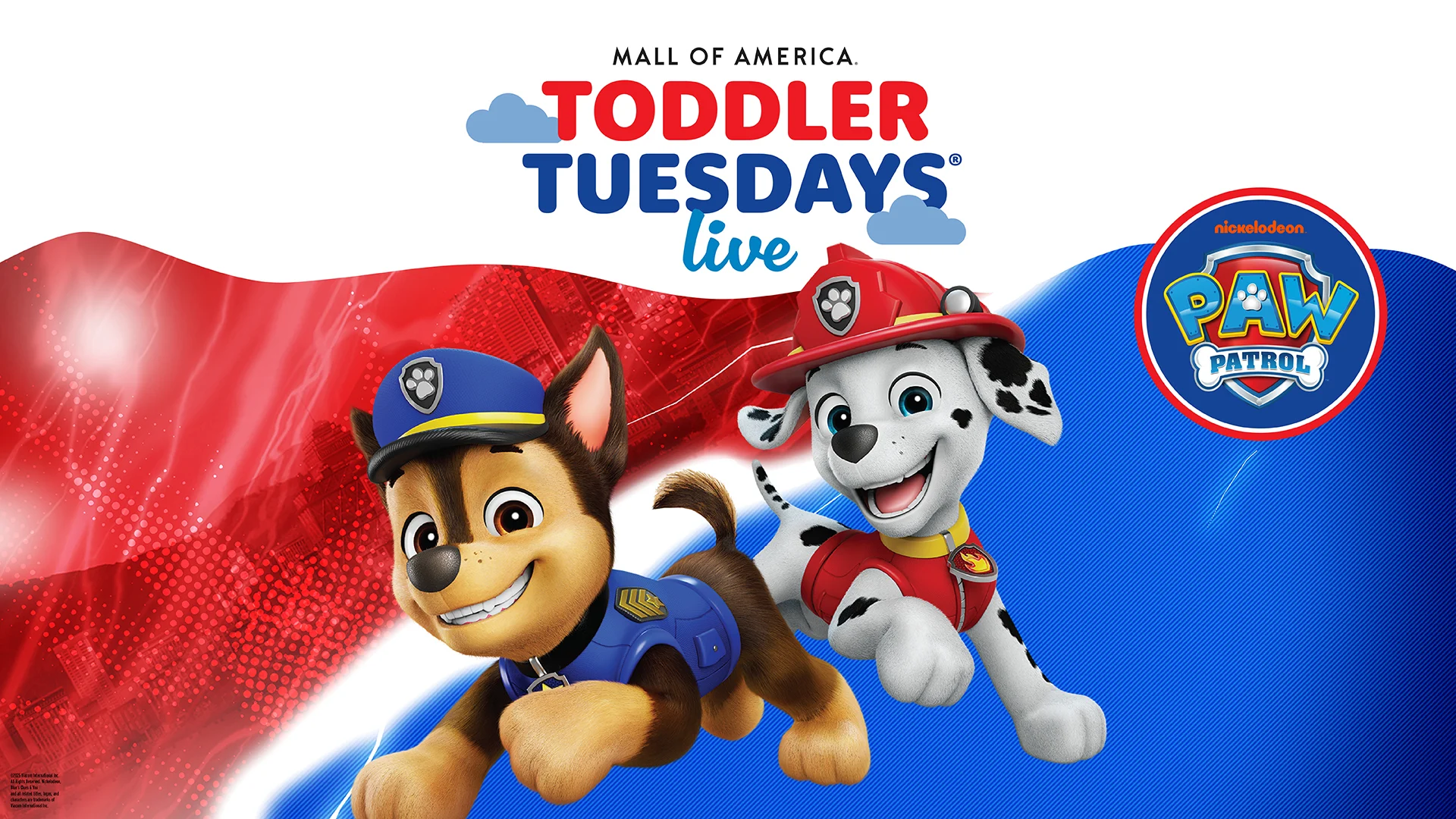 two dogs dressed up in police and firefighter outfits