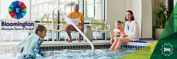 a family at a pool