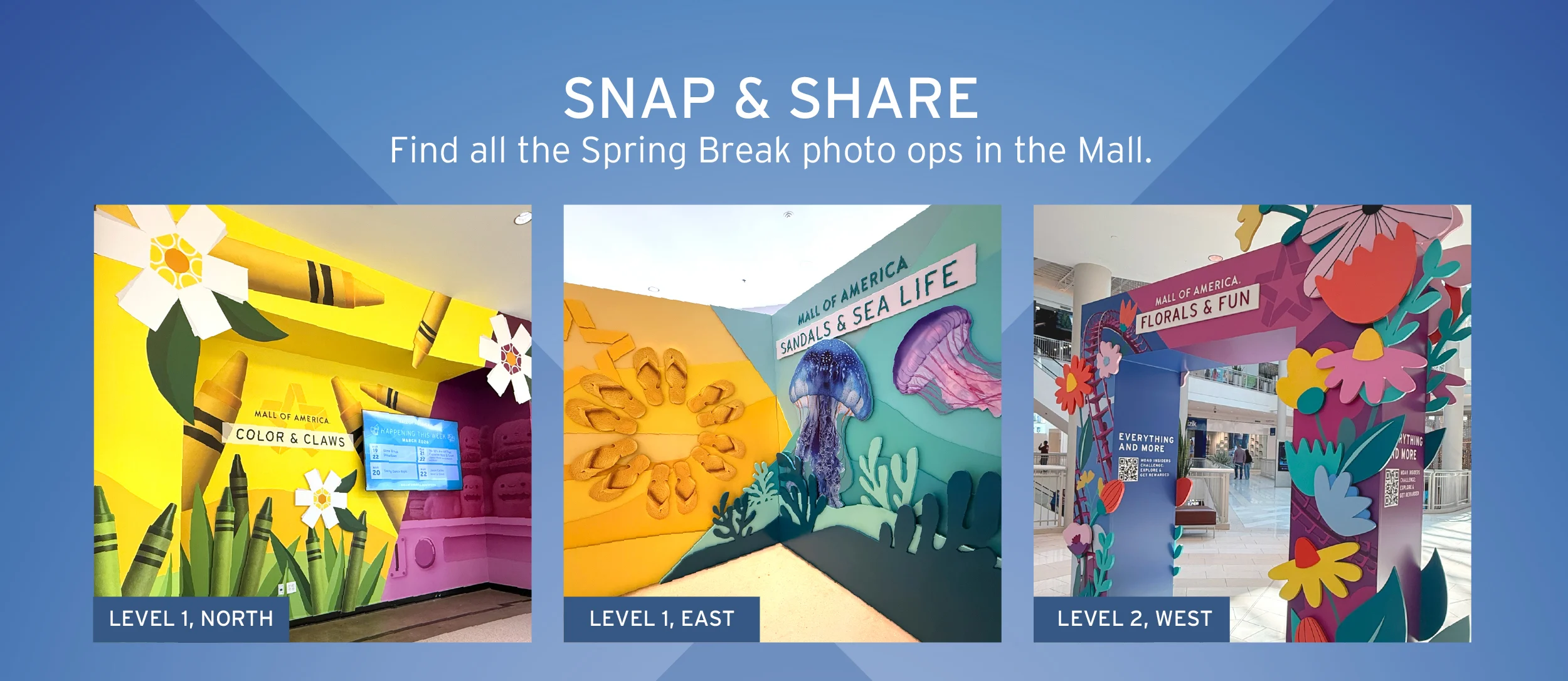 SNAP & SHARE | Find all the spring break photo ops in the mall