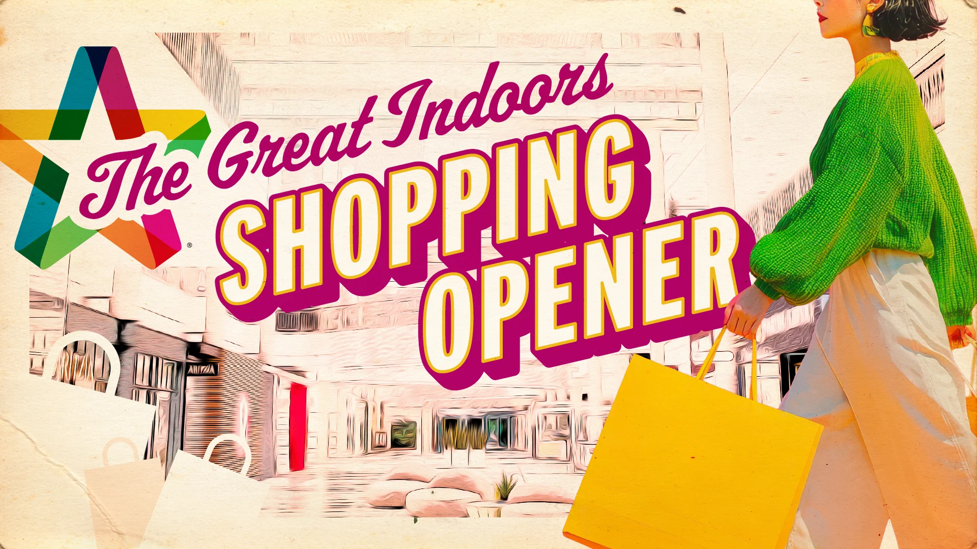 The great indoors shopping opener | an illustration of the mall of america with a woman shopping