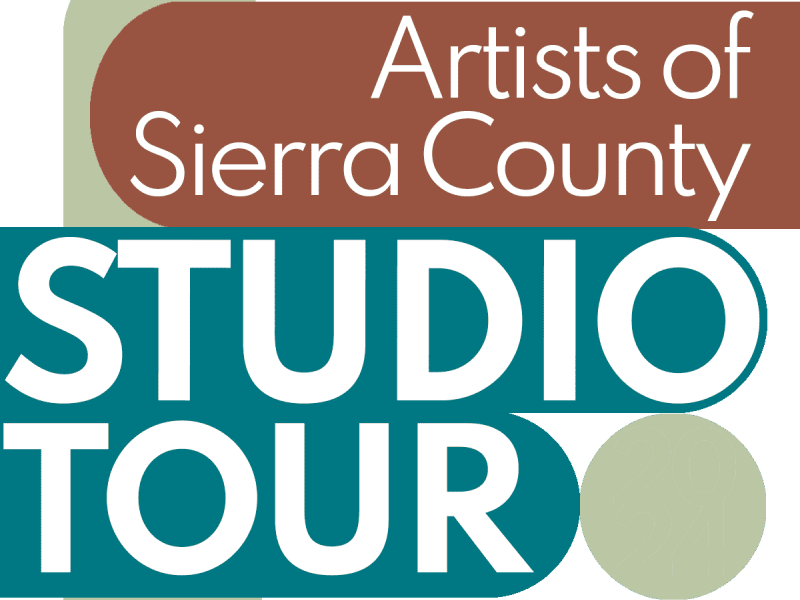 Logo for the Artists of Sierra County Studio Tour, featuring stylized text and colorful design elements.