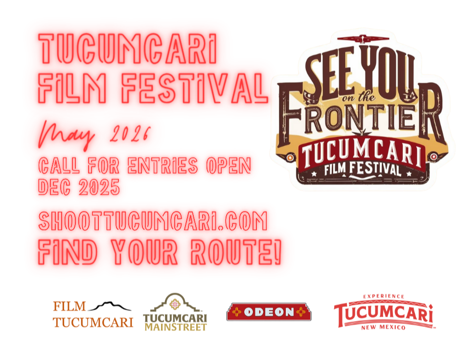 Promotional poster for the Tucumcari Film Festival featuring sponsors and event information.