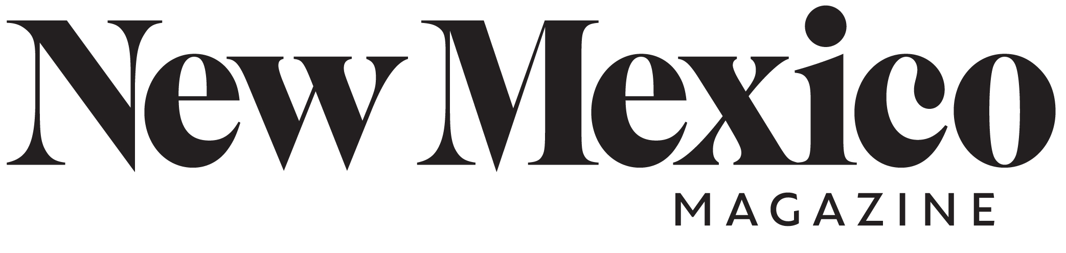 A large logo reading New Mexico Magazine in bold font