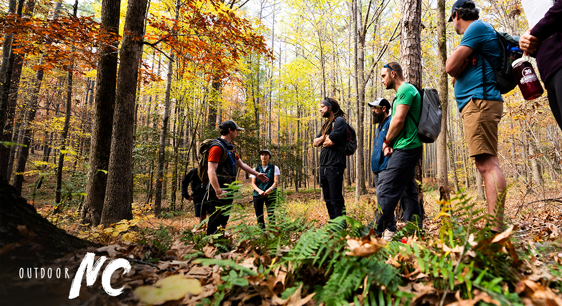 Outdoor NC guide tour in forest