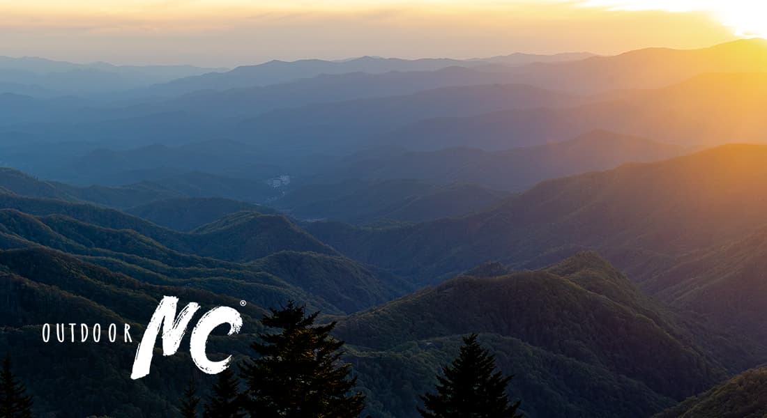 OUTDOOR NC - aerial view of the NC mountains at sunrise
