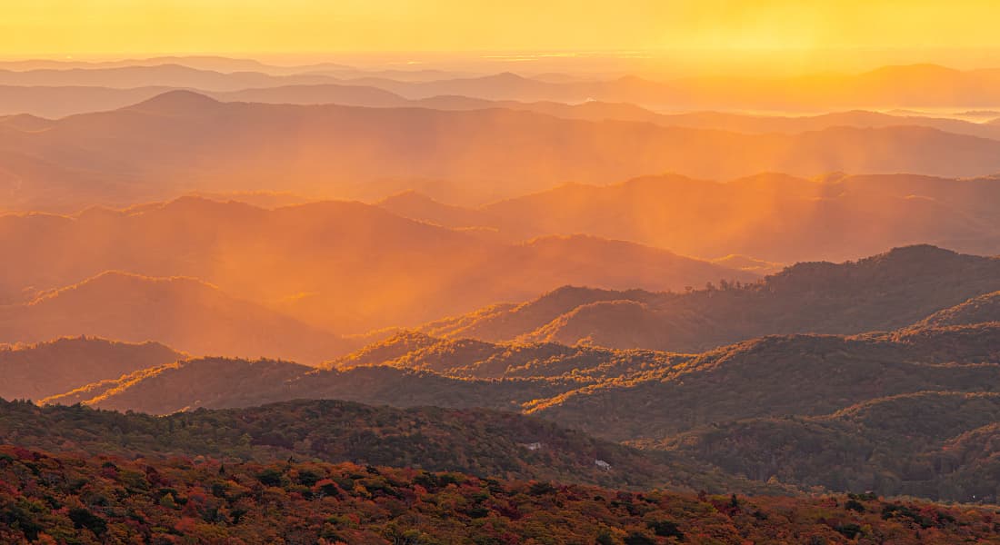 Grandfather Mountain fall colors, Linville, NC