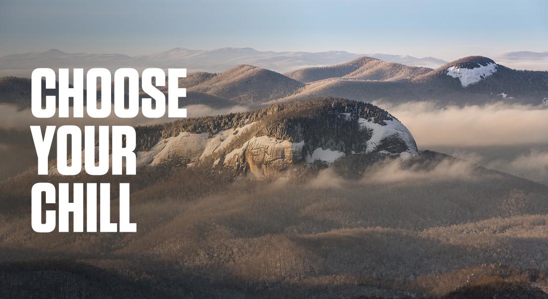 CHOOSE YOUR CHILL - Aerial view of Looking Glass Rock, Brevard NC