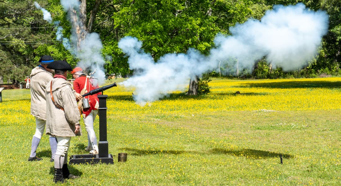 Historic Halifax artillery demonstration, Halifax, NC