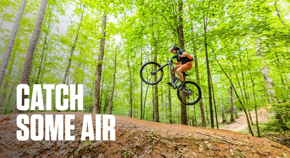 CATCH SOME AIR - Biker enjoying San-Lee Park, Sanford, NC