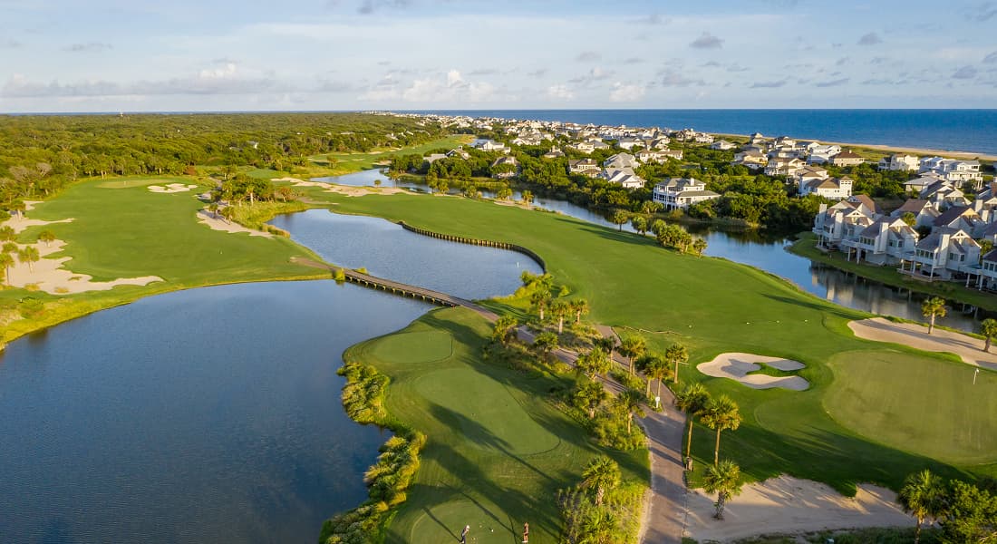 Aerial view of Bald Head Island Club Golf Course