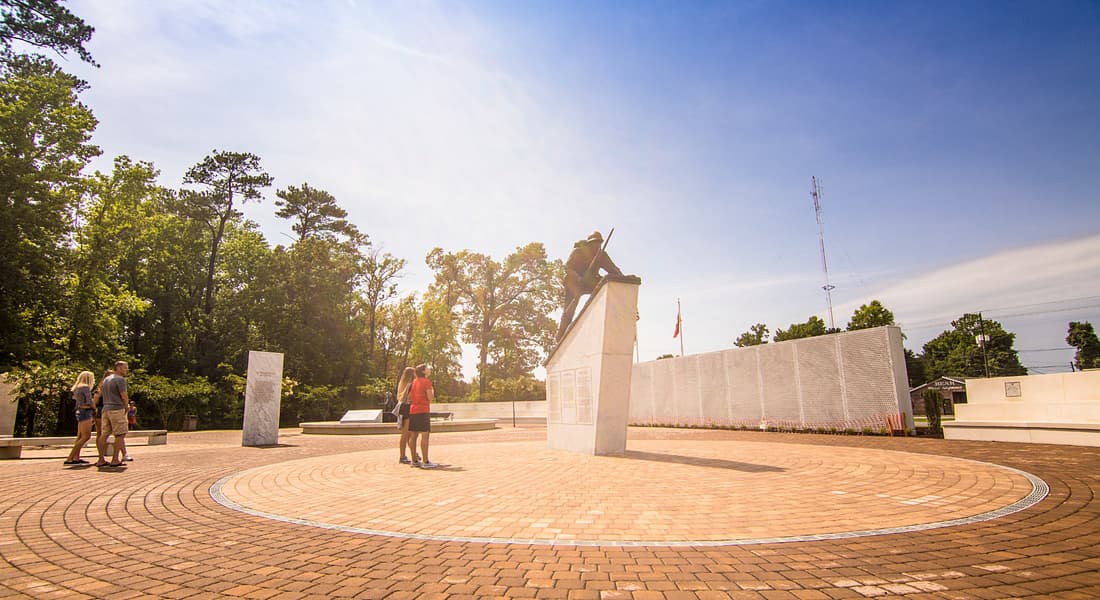 Montford Point Marines Memorial at Lejeune Memorial Gardens, Jacksonville, NC.