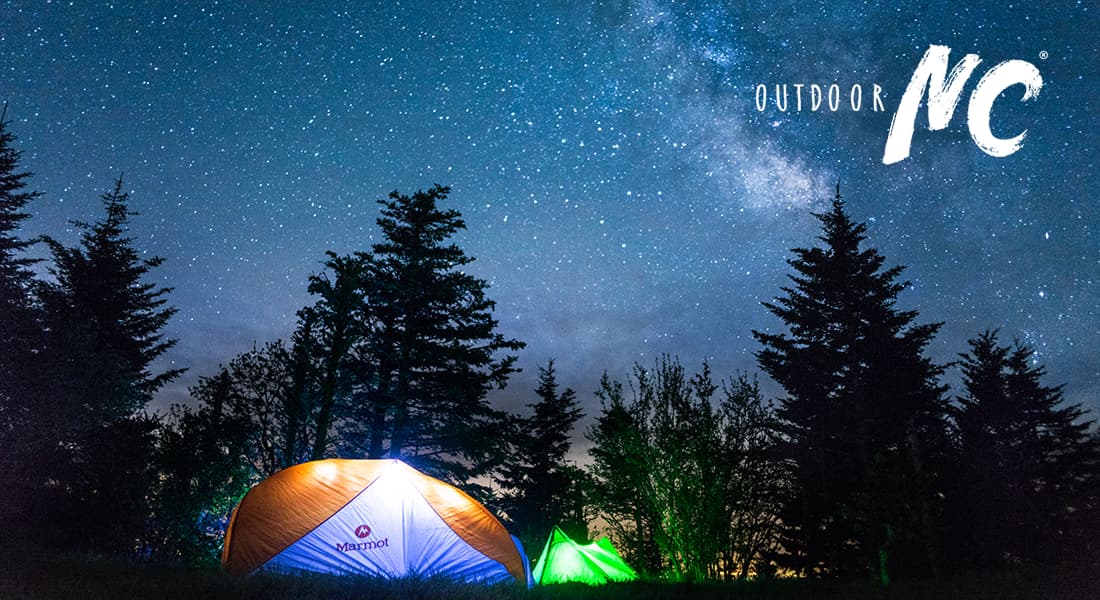 OUTDOOR NC - Glowing tents under NC night skies.