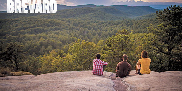 Friends enjoying the view in Dupont State Recreational Forest.