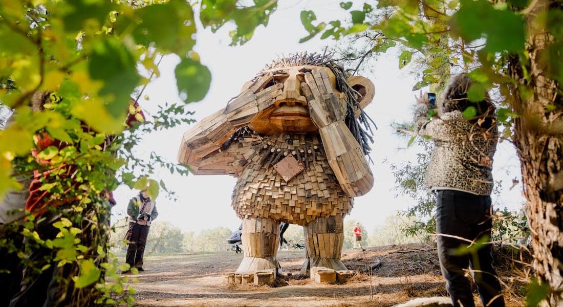 Dux troll sculpture by Thomas Dambo, Dix Park, Raleigh, NC